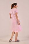 Sweet Moon Knit Cotton Mid Length Nightdress - Millennial Pink — thumbnail 2